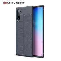 Samsung Galaxy Note 10 Case Navy Blue Lychee Texture TPU shock-proof Protective Back Shell, Anti-Scratch, Anti-Slip| Free Delivery in Australia