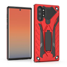 Samsung Galaxy Note 10+ Plus Case Red Armour PC+TPU Plastic Tough Protective Back Shell with Kickstand, Impact Protection