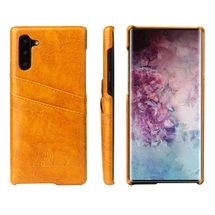 Samsung Galaxy Note 10 Case Yellow Deluxe PU Leather Back Shell with 2 Card Slots, Slim and Lightweight Build & Shockproof | Leather Samsung Galaxy Note 10 Covers | Leather Samsung Galaxy Note 10 Cases | iCoverLover