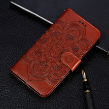 For iPhone 11 Pro Case, Mandala Emboss Pattern PU Leather Folio Cover, Kickstand | iCoverLover.com.au