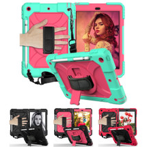 iPad 10.2in (2021,2020,2019) , 360 Rotation Protective PC + Silicone Cover, Shoulder & Hand Strap, Pencil SlotiPad Cases | iCoverLover.com.au