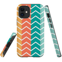 For iPhone 14 Pro Max/14 Pro/14 and older Case, Protective Back Cover, Colourful Zigzag | Shockproof Cases | iCoverLover.com.au