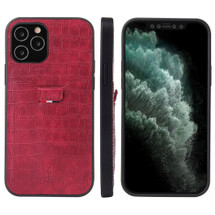 iPhone 12 Pro Max/12 Pro/12 mini Case, Crocodile Pattern PU Leather Card Slot Cover, Red | iCoverLover Australia