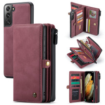 For Samsung Galaxy S21 Ultra/S21+ Plus/S21 Case Detachable Multi-functional Folio Leather Cover, Red | iCoverLover.com.au | Phone Cases