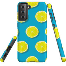 For Samsung Galaxy S23 Ultra, S23+ Plus, S23, S22 Ultra, S22+, S22, S21 Case, Protective Cover, Lemon Slices | Protective Cases | iCoverLover.com.au