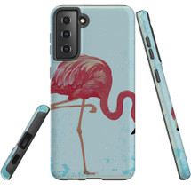 For Samsung Galaxy S22 Ultra/S22+ Plus/S22,S21 Ultra/S21+/S21 FE/S21 Case, Protective Cover, Vintage Flamingo | iCoverLover.com.au | Phone Cases