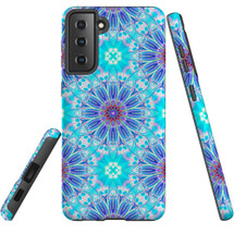 For Samsung Galaxy S22 Ultra/S22+ Plus/S22,S21 Ultra/S21+/S21 FE/S21 Case, Protective Cover, Psychedelic Blues | iCoverLover.com.au | Phone Cases