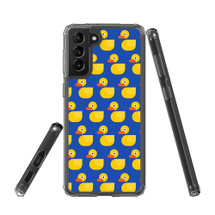Samsung Galaxy S21 Ultra/S21+ Plus/S21 Protective Case, Clear Acrylic Back Cover, Yellow Duckies | iCoverLover.com.au | Phone Cases