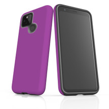 Google Pixel 5 Case Armour Protective Cover Purple