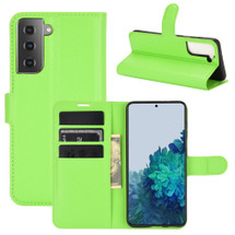 For Samsung Galaxy S21 Case Lychee Folio Protective PU Leather Wallet Cover, Green | iCoverLover.com.au | Phone Cases