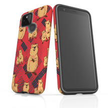 For Google Pixel 5 Case Armour Protective Cover Happy Quokkas