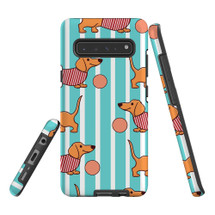 Protective Samsung Galaxy S Series Case, Tough Back Cover, Playful Dachshund | iCoverLover Australia