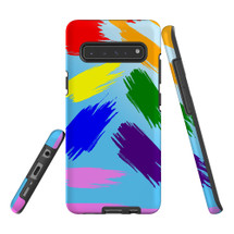 For Samsung Galaxy S21 Ultra/S21+ Plus/S21,S20 Ultra/S20+/S20,S10 5G, S10+/S10/S10e, S9+/S9 Case, Tough Protective Back Cover, Rainbow Brushes | Protective Cases | iCoverLover.com.au