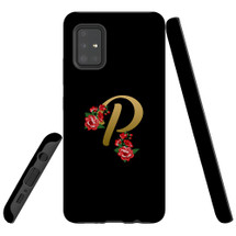 For Samsung Galaxy A51 5G/4G, A71 5G/4G, A90 5G Case, Tough Protective Back Cover, Embellished Letter P | Protective Cases | iCoverLover.com.au