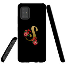 For Samsung Galaxy A51 5G/4G, A71 5G/4G, A90 5G Case, Tough Protective Back Cover, Embellished Letter S | Protective Cases | iCoverLover.com.au