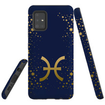 For Samsung Galaxy A51 5G/4G, A71 5G/4G, A90 5G Case, Tough Protective Back Cover, Pisces Sign | Protective Cases | iCoverLover.com.au