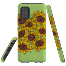 For Samsung Galaxy A51 5G/4G, A71 5G/4G, A90 5G Case, Tough Protective Back Cover, Sunflowers | Protective Cases | iCoverLover.com.au