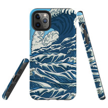 For iPhone 14 Pro Max/14 Pro/14 and older Case, Protective Back Cover, Japanese Wave | Shockproof Cases | iCoverLover.com.au