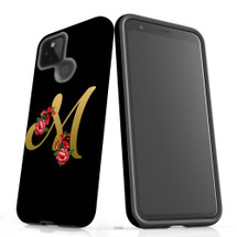 For Google Pixel 5 Case, Tough Protective Back Cover, Embellished Letter M | Protective Cases | iCoverLover.com.au