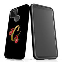 For Google Pixel 5 Case, Tough Protective Back Cover, Embellished Letter C | Protective Cases | iCoverLover.com.au