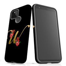 For Google Pixel 5 Case, Tough Protective Back Cover, Embellished Letter W | Protective Cases | iCoverLover.com.au