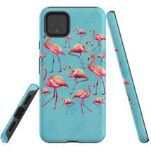 For Google Pixel 5/4a 5G,4a,4 XL,4/3XL,3 Case, Tough Protective Back Cover, Flamingoes | Protective Cases | iCoverLover.com.au