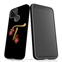 For Google Pixel 5 Case, Tough Protective Back Cover, Embellished Letter T | Protective Cases | iCoverLover.com.au