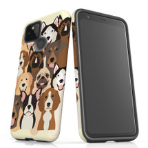 For Google Pixel 5 Case, Tough Protective Back Cover, Seamless Dogs | Protective Cases | iCoverLover.com.au