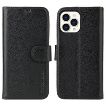 Phone Case for iPhone 13 Pro Max/13/13 Pro/13 mini, iCoverLover Real Leather, Wallet, Black | iCL Australia