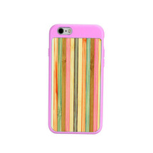 Pink Bamboo Rainbow iPhone 6 & 6S Case | Wooden iPhone Cases | Wooden iPhone 6 & 6S Covers | iCoverLover