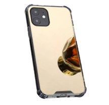 For iPhone 13 Case Mirrored Makeup Cover Gold