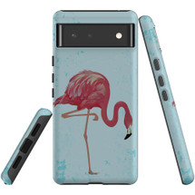 For Google Pixel 6 Case, Protective Back Cover,Vintage Flamingo | Shielding Cases | iCoverLover.com.au