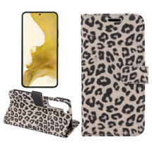 For Samsung Galaxy S22 Ultra, S22+ Plus Case, Leopard Pattern Flip PU Leather Cover, Brown | iCoverLover.com.au