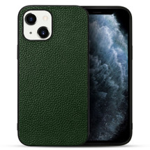 For iPhone 14 Pro Max, 14 Plus, 14 Pro, 14 Case, Real Leather Slim Cover, Green | Back Cover | iCL Australia