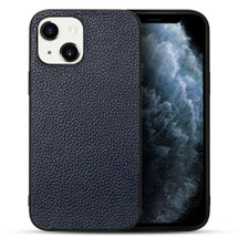 For iPhone 14 Pro Max, 14 Plus, 14 Pro, 14 Case, Real Leather Slim Cover, Blue | Back Cover | iCL Australia