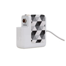 Wall Charger Wrap in 2 Sizes, Paper Leather, Black And White Hexagons | AddOns | iCoverLover.com.au