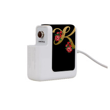 Wall Charger Wrap in 2 Sizes, Paper Leather, Embellished Letter K | AddOns | iCoverLover.com.au