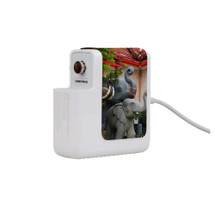 Wall Charger Wrap in 2 Sizes, Paper Leather, Thai Elephant Statues At A Temple | AddOns | iCoverLover.com.au
