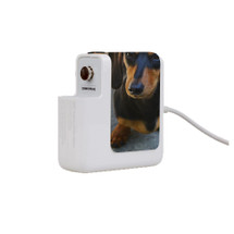 Wall Charger Wrap in 2 Sizes, Paper Leather, Black N Tan Daschund | AddOns | iCoverLover.com.au