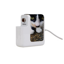 Wall Charger Wrap in 2 Sizes, Paper Leather, Cat Closeup | AddOns | iCoverLover.com.au