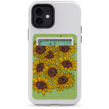 1 or 2 Card Slot Wallet Adhesive AddOn, Paper Leather, Sunflowers | AddOns | iCoverLover.com.au