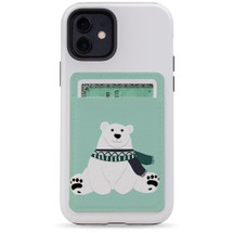 1 or 2 Card Slot Wallet Adhesive AddOn, Paper Leather, Polar Bear | AddOns | iCoverLover.com.au