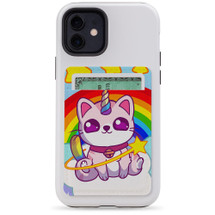1 or 2 Card Slot Wallet Adhesive AddOn, Paper Leather, Unicorn Cat | AddOns | iCoverLover.com.au