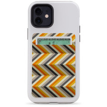 1 or 2 Card Slot Wallet Adhesive AddOn, Paper Leather, ZigZag Left Right Yellow | AddOns | iCoverLover.com.au