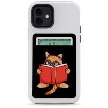 1 or 2 Card Slot Wallet Adhesive AddOn, Paper Leather, Cat Reading | AddOns | iCoverLover.com.au