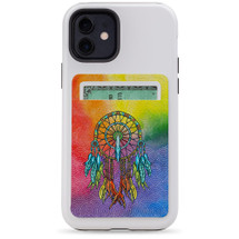 1 or 2 Card Slot Wallet Adhesive AddOn, Paper Leather, Colourful Dreamcatcher | AddOns | iCoverLover.com.au