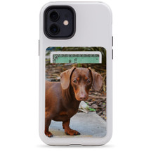 1 or 2 Card Slot Wallet Adhesive AddOn, Paper Leather, Tan Daschund | AddOns | iCoverLover.com.au