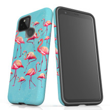 For Google Pixel 5 Case, Tough Protective Back Cover, Flamingoes | Protective Cases | iCoverLover.com.au