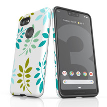 Google Pixel 3 XL Case Armour Protective Cover Leaves