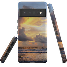 For Google Pixel 7, 6 Pro Case Tough Protective Cover Thai Sunset